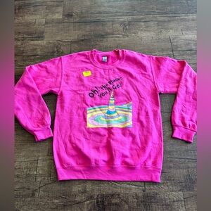 Magenta Dr Seuss Oh The Places You’ll Go Crewneck Sweatshirt